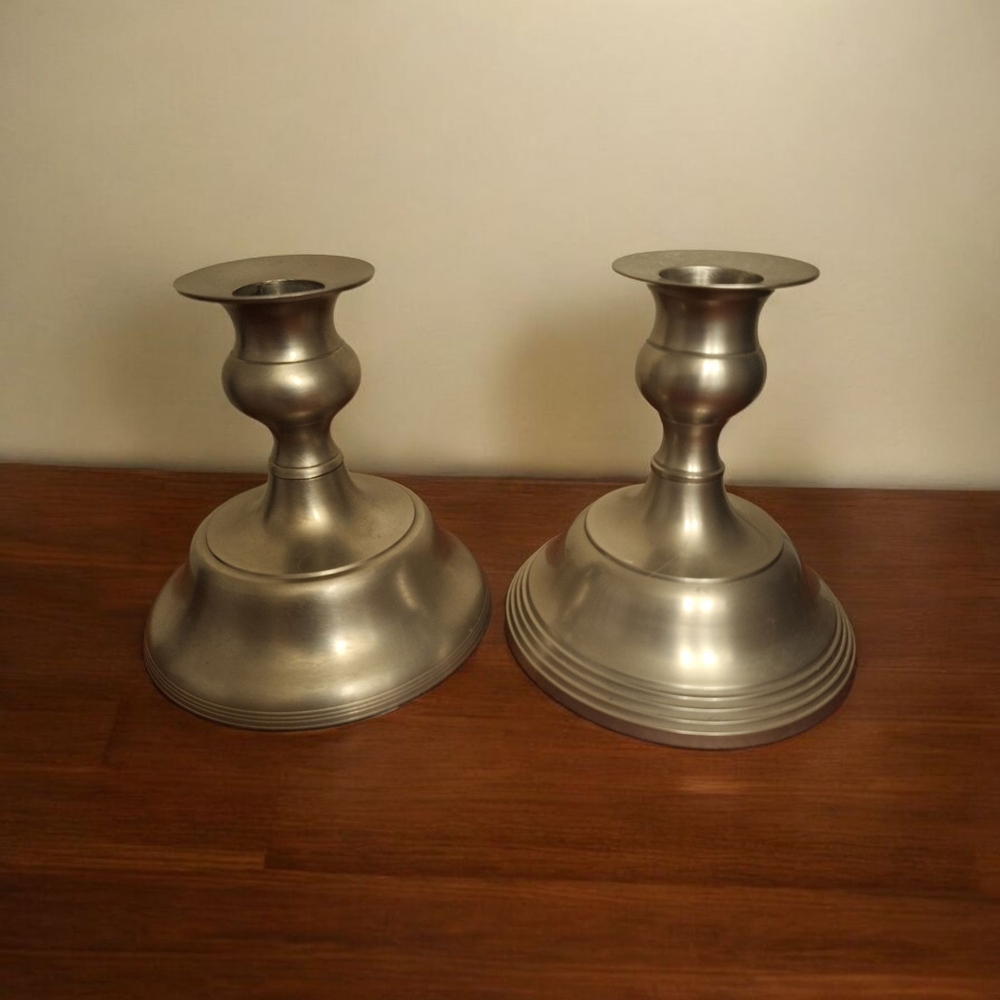 BRASS Candle Holders Silver Color